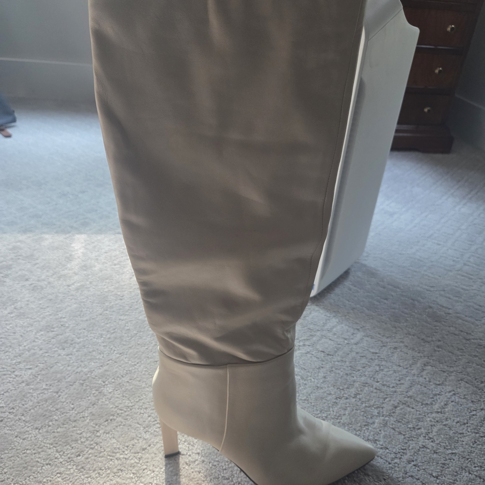 Nine West Taupe Heeled Boots